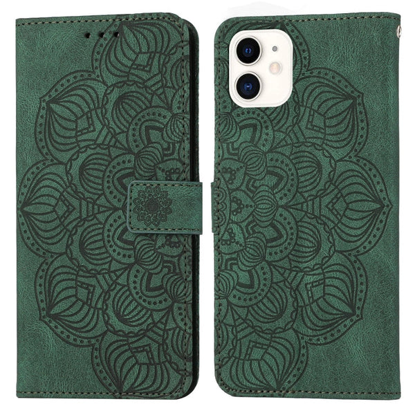 Mandala Embossed Flip Leather Phone Case, For iPhone 12 mini, For iPhone 12 / 12 Pro, For iPhone 12 Pro Max, For iPhone 11