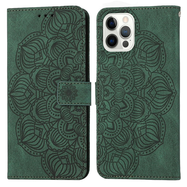 Mandala Embossed Flip Leather Phone Case, For iPhone 12 mini, For iPhone 12 / 12 Pro, For iPhone 12 Pro Max, For iPhone 11