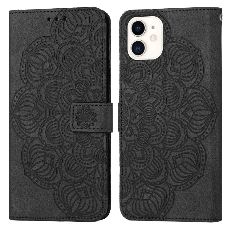 Mandala Embossed Flip Leather Phone Case, For iPhone 12 mini, For iPhone 12 / 12 Pro, For iPhone 12 Pro Max, For iPhone 11