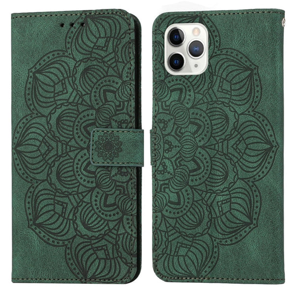 Mandala Embossed Flip Leather Phone Case, For iPhone 11 Pro, For iPhone 11 Pro Max, For iPhone X / XS, For iPhone XR