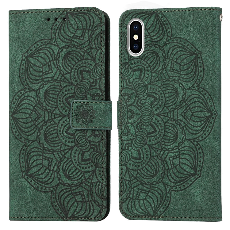 Mandala Embossed Flip Leather Phone Case, For iPhone 11 Pro, For iPhone 11 Pro Max, For iPhone X / XS, For iPhone XR