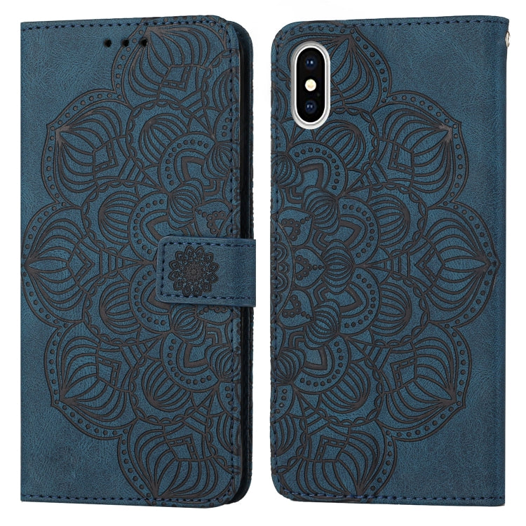Mandala Embossed Flip Leather Phone Case, For iPhone 11 Pro, For iPhone 11 Pro Max, For iPhone X / XS, For iPhone XR
