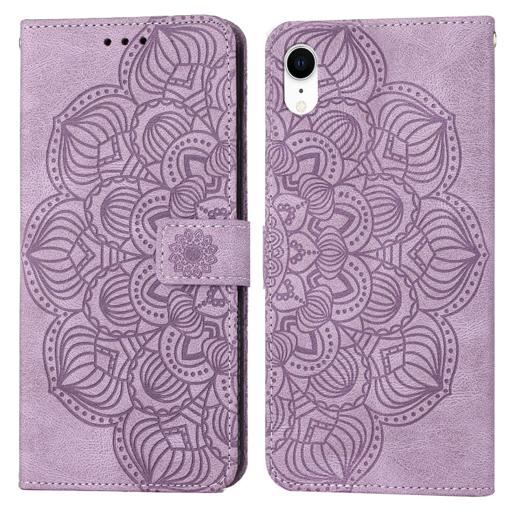 Mandala Embossed Flip Leather Phone Case, For iPhone 11 Pro, For iPhone 11 Pro Max, For iPhone X / XS, For iPhone XR