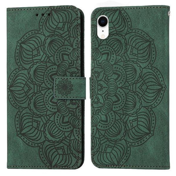 Mandala Embossed Flip Leather Phone Case, For iPhone 11 Pro, For iPhone 11 Pro Max, For iPhone X / XS, For iPhone XR