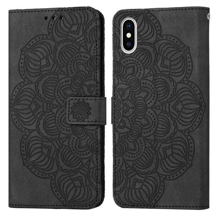 Mandala Embossed Flip Leather Phone Case, For iPhone XS Max, For iPhone SE 2022 / 2020 / 8 / 7, For iPhone 7 Plus / 8 Plus