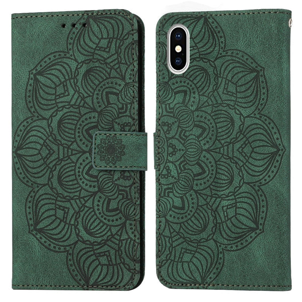 Mandala Embossed Flip Leather Phone Case, For iPhone XS Max, For iPhone SE 2022 / 2020 / 8 / 7, For iPhone 7 Plus / 8 Plus