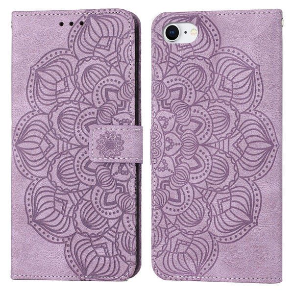 Mandala Embossed Flip Leather Phone Case, For iPhone XS Max, For iPhone SE 2022 / 2020 / 8 / 7, For iPhone 7 Plus / 8 Plus