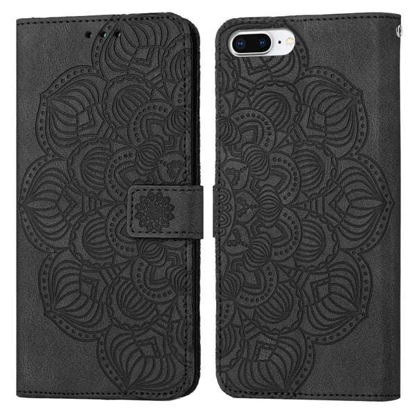 Mandala Embossed Flip Leather Phone Case, For iPhone XS Max, For iPhone SE 2022 / 2020 / 8 / 7, For iPhone 7 Plus / 8 Plus