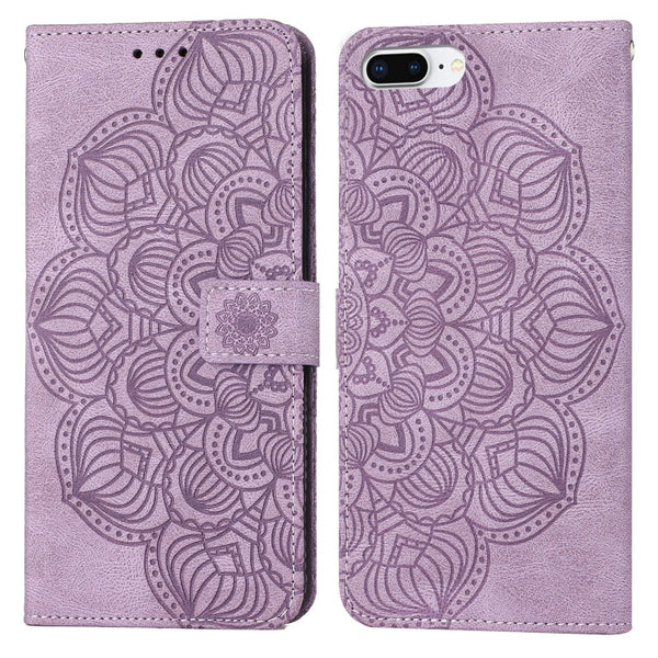 Mandala Embossed Flip Leather Phone Case, For iPhone XS Max, For iPhone SE 2022 / 2020 / 8 / 7, For iPhone 7 Plus / 8 Plus