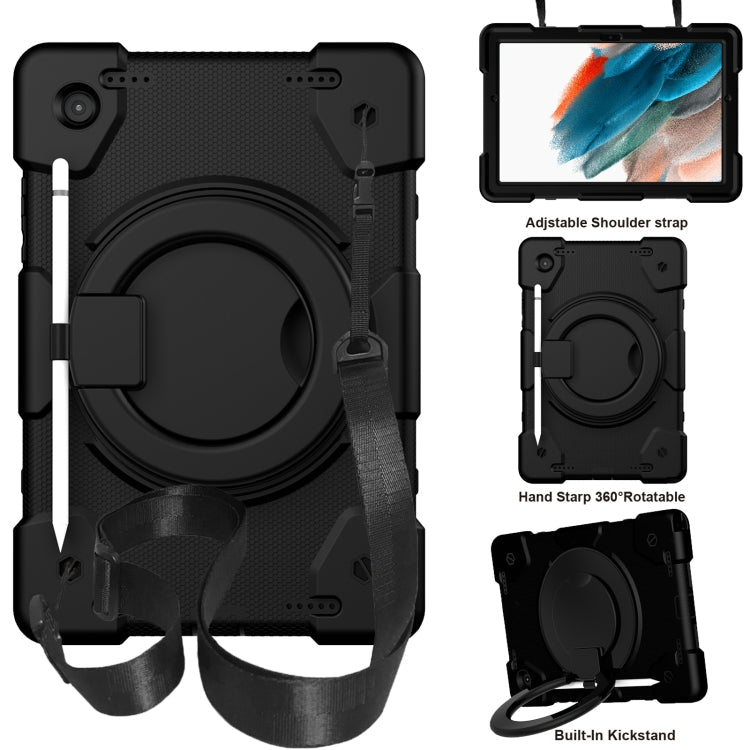 Silicone + PC Full Body Protection Tablet Case With Holder & Strap