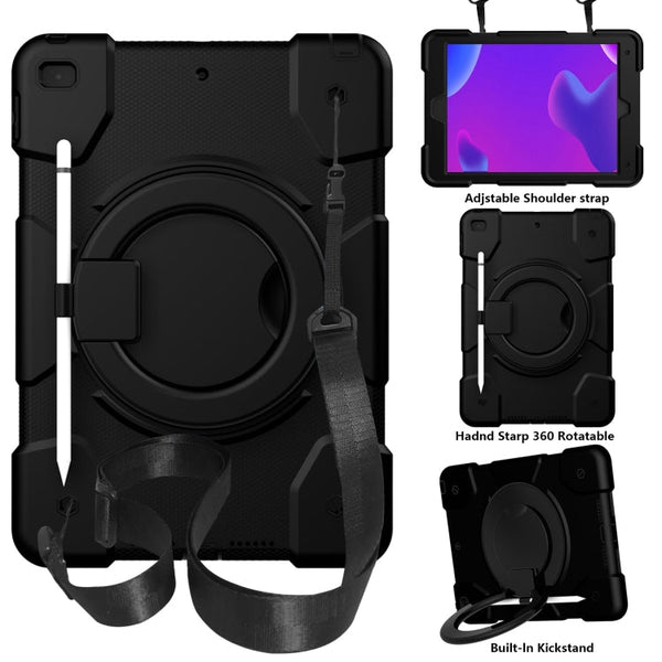 Silicone + PC Full Body Protection Tablet Case With Holder & Strap