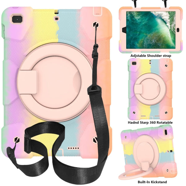 Silicone + PC Full Body Protection Tablet Case With Holder & Strap