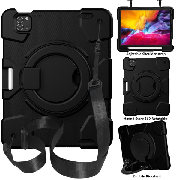 Silicone + PC Full Body Protection Tablet Case With Holder & Strap
