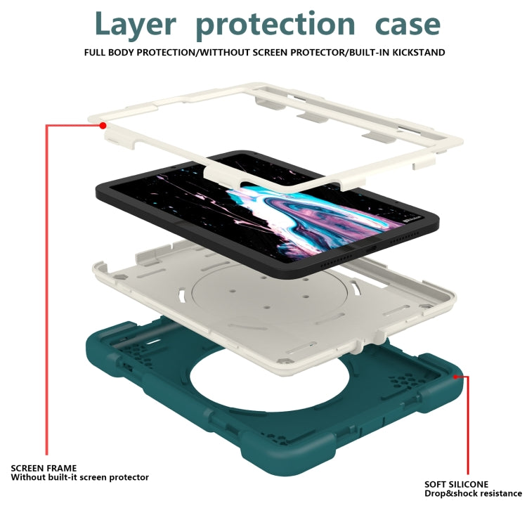 Silicone + PC Full Body Protection Tablet Case With Holder & Strap