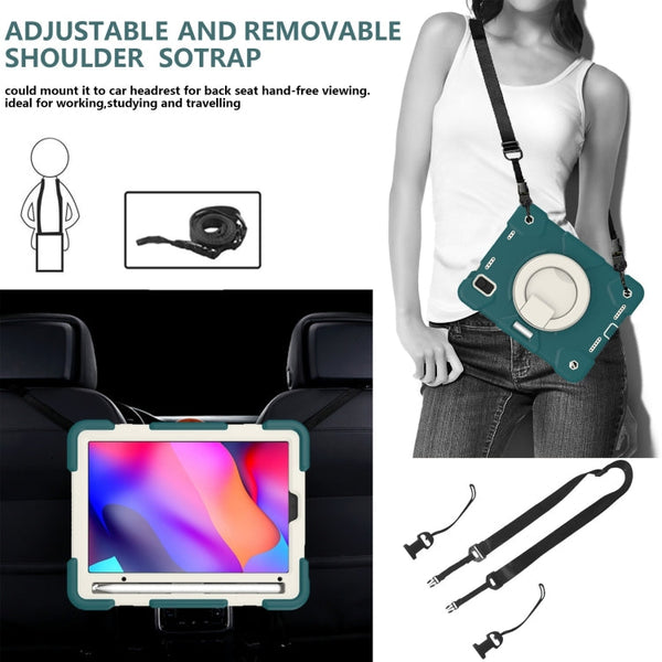 Silicone + PC Full Body Protection Tablet Case With Holder & Strap