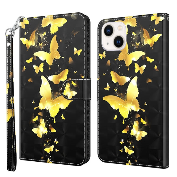 3D Painting Pattern Flip Leather Phone Case, For iPhone 14, For iPhone 14 Plus