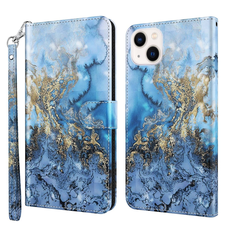 3D Painting Pattern Flip Leather Phone Case, For iPhone 14, For iPhone 14 Plus