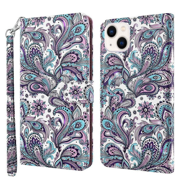 3D Painting Pattern Flip Leather Phone Case, For iPhone 14, For iPhone 14 Plus