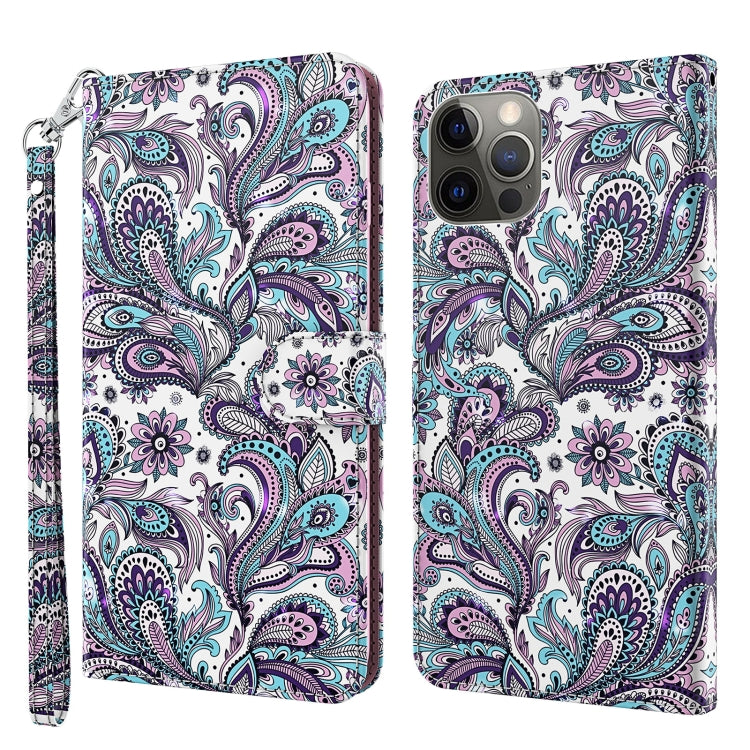 3D Painting Pattern Flip Leather Phone Case, For iPhone 14 Pro, For iPhone 14 Pro Max