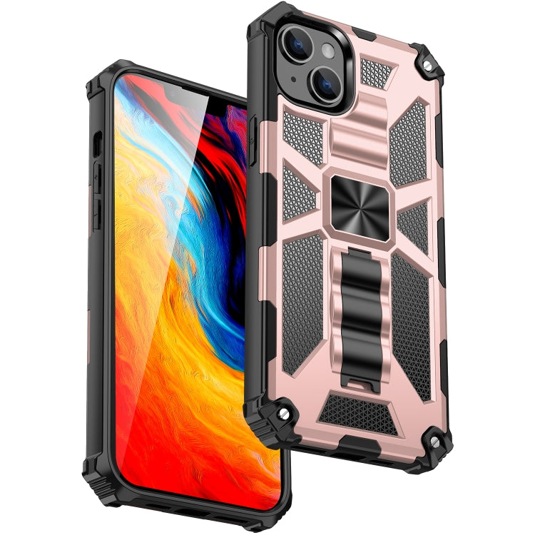 Armor Shockproof TPU + PC Magnetic Protective Phone Case with Holder, For iPhone 14, For iPhone 14 Pro, For iPhone 14 Pro Max, For iPhone 14 Plus