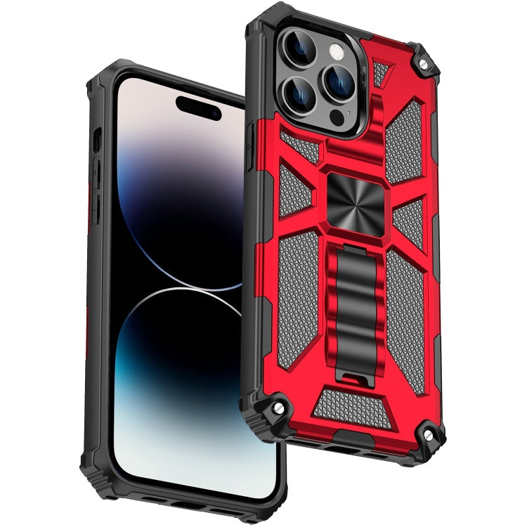 Armor Shockproof TPU + PC Magnetic Protective Phone Case with Holder, For iPhone 14, For iPhone 14 Pro, For iPhone 14 Pro Max, For iPhone 14 Plus