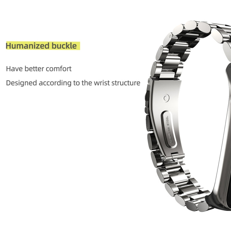 MIJOBS Three-bead Metal Stainless Steel Watch Band