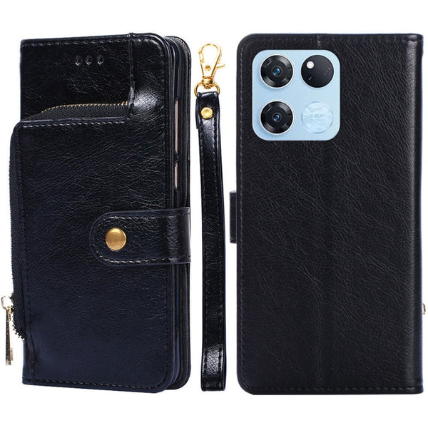 Zipper Bag PU + TPU Horizontal Flip Leather Case, For OnePlus Ace Racing
