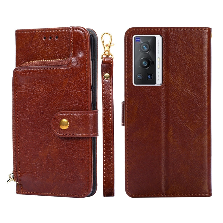 Zipper Bag PU + TPU Horizontal Flip Leather Phone Case, For vivo X70 Pro, For vivo X70 Pro+, For vivo Y15s Global Version, For vivo Y21/Y21s/Y33s