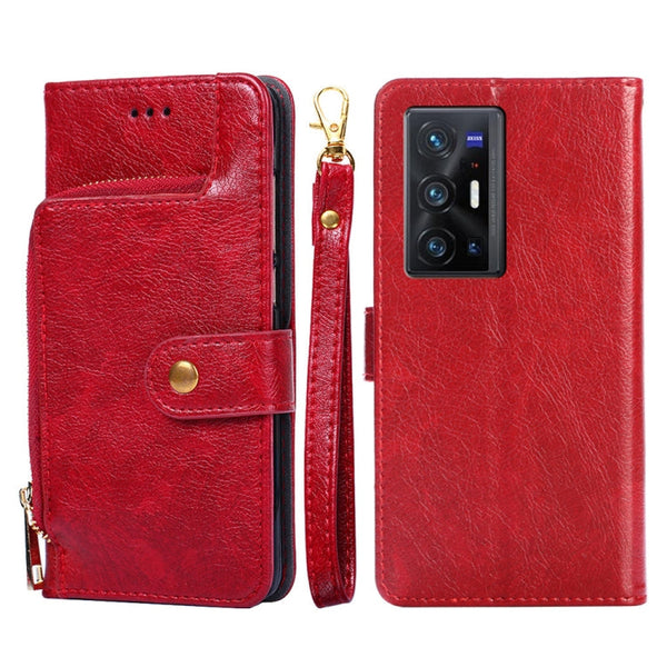 Zipper Bag PU + TPU Horizontal Flip Leather Phone Case, For vivo X70 Pro, For vivo X70 Pro+, For vivo Y15s Global Version, For vivo Y21/Y21s/Y33s