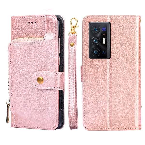 Zipper Bag PU + TPU Horizontal Flip Leather Phone Case, For vivo X70 Pro, For vivo X70 Pro+, For vivo Y15s Global Version, For vivo Y21/Y21s/Y33s