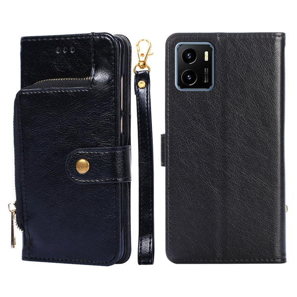 Zipper Bag PU + TPU Horizontal Flip Leather Phone Case, For vivo X70 Pro, For vivo X70 Pro+, For vivo Y15s Global Version, For vivo Y21/Y21s/Y33s