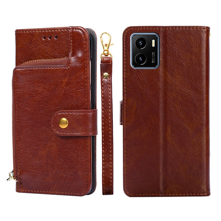 Zipper Bag PU + TPU Horizontal Flip Leather Phone Case, For vivo X70 Pro, For vivo X70 Pro+, For vivo Y15s Global Version, For vivo Y21/Y21s/Y33s