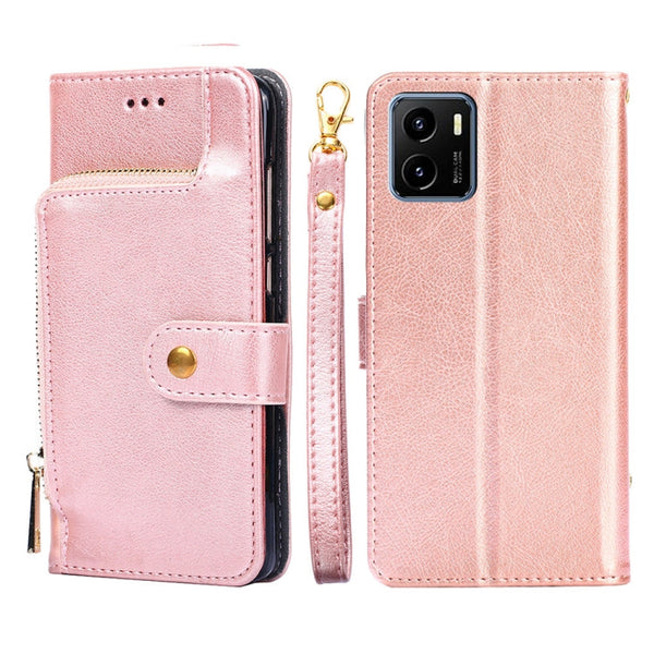 Zipper Bag PU + TPU Horizontal Flip Leather Phone Case, For vivo X70 Pro, For vivo X70 Pro+, For vivo Y15s Global Version, For vivo Y21/Y21s/Y33s