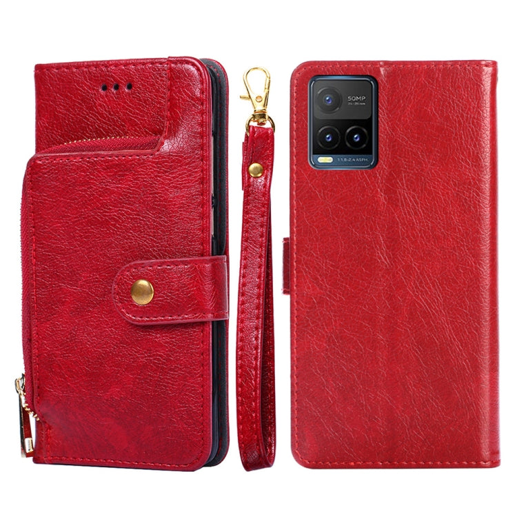 Zipper Bag PU + TPU Horizontal Flip Leather Phone Case, For vivo X70 Pro, For vivo X70 Pro+, For vivo Y15s Global Version, For vivo Y21/Y21s/Y33s