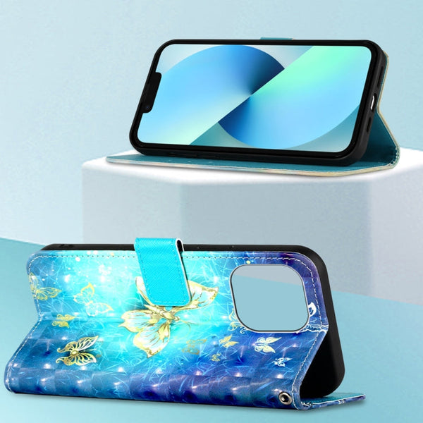 3D Painting Horizontal Flip Leather Phone Case