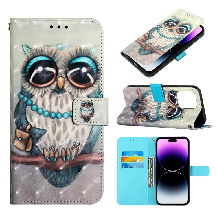 3D Painting Horizontal Flip Leather Phone Case