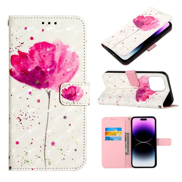 3D Painting Horizontal Flip Leather Phone Case