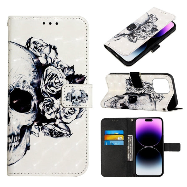 3D Painting Horizontal Flip Leather Phone Case