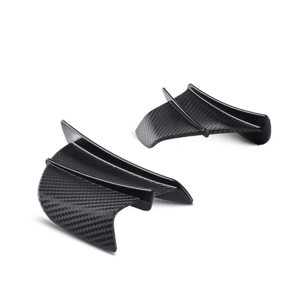 Motorcycle Winglet Aerodynamic Wing Kit Spoiler, Glossy Carbon, Matte Carbon, Forged Texture