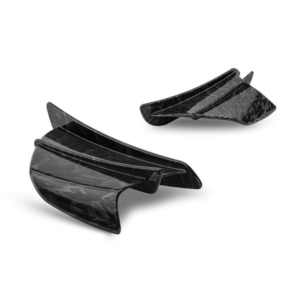 Motorcycle Winglet Aerodynamic Wing Kit Spoiler, Glossy Carbon, Matte Carbon, Forged Texture