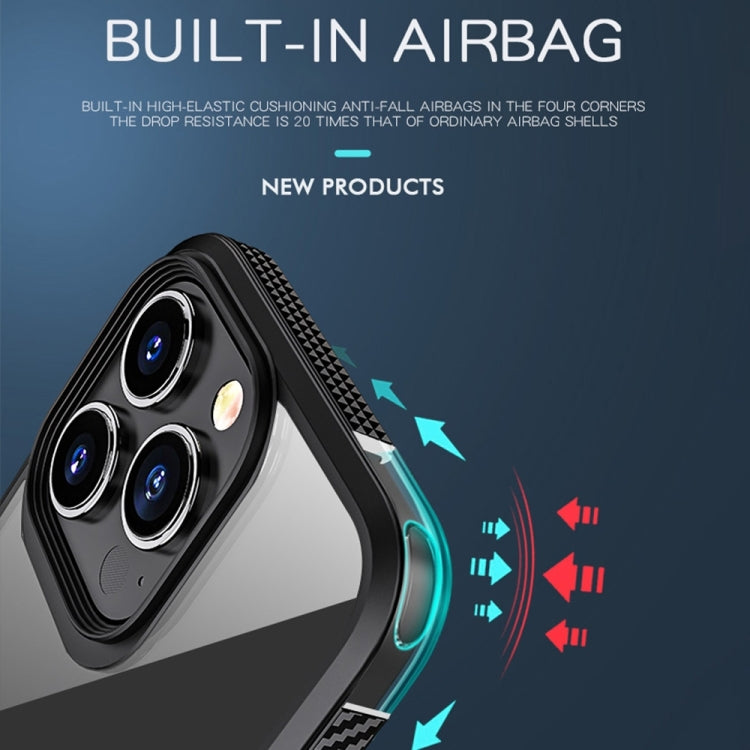 Carbon Fiber Four-corner Airbag Shockproof Case, For iPhone 14 Pro Max, For iPhone 14 Pro, For iPhone 14 Plus