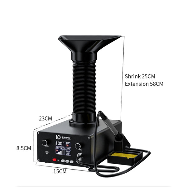 D-201 2 in 1 Intelligent Constant Temperature Soldering Iron With Solder Smoking Absorber Tool,