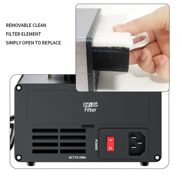 D-201 2 in 1 Intelligent Constant Temperature Soldering Iron With Solder Smoking Absorber Tool,