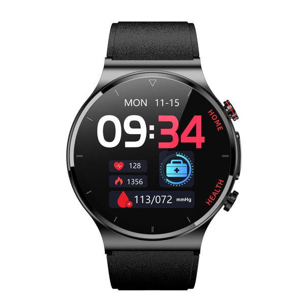 E300 1.32 Inch Screen TPU Watch Strap Smart Health Watch Supports Body Temperature Monitoring, ECG monitoring blood pressure