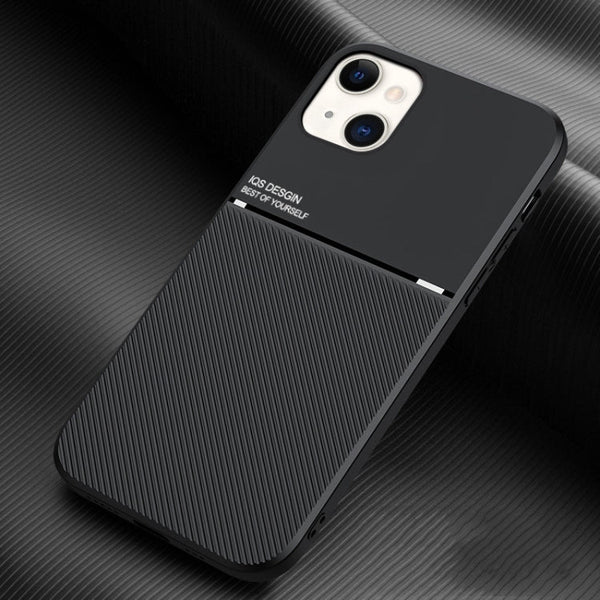 Classic Tilt Strip Grain Magnetic Shockproof PC + TPU Phone Case