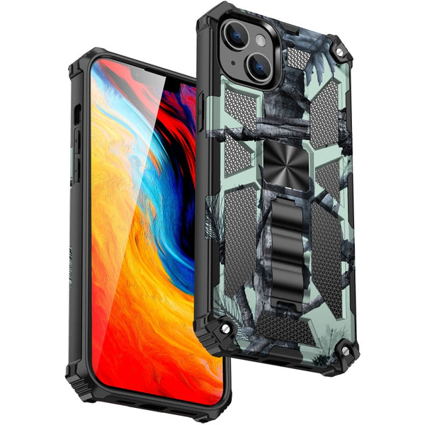 Camouflage Armor Shockproof TPU + PC Magnetic Phone Case