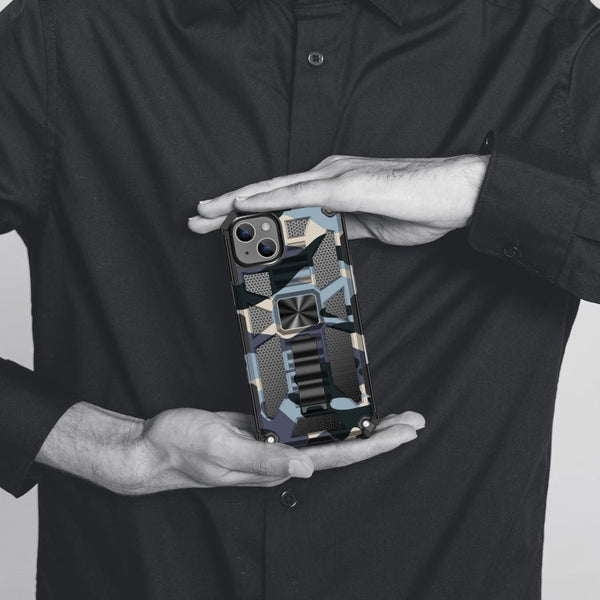 Camouflage Armor Shockproof TPU + PC Magnetic Phone Case