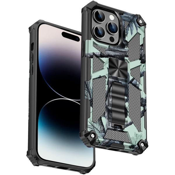Camouflage Armor Shockproof TPU + PC Magnetic Phone Case