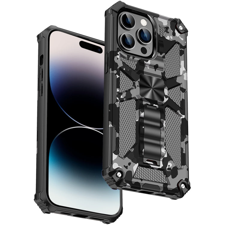 Camouflage Armor Shockproof TPU + PC Magnetic Phone Case