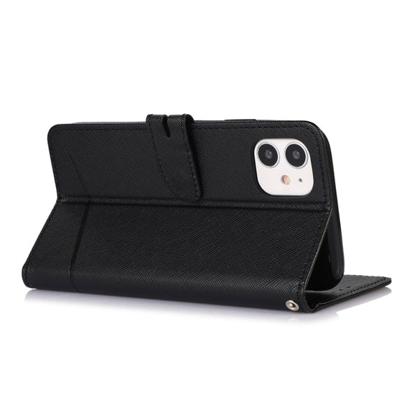 Cross Texture Horizontal Flip Leather Phone Case, For iPhone 11